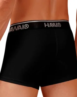 Hawair 4986 Cotton Blend Trunks Black-01