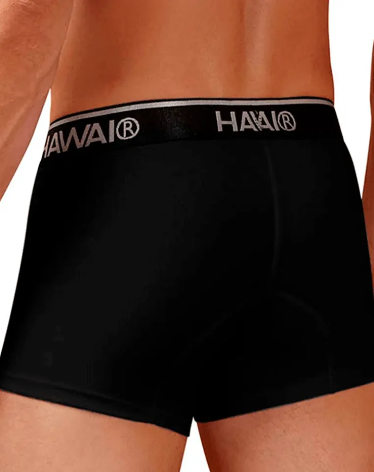 Hawair 4986 Cotton Blend Trunks Black-01