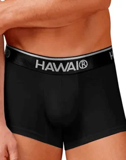 Hawair 4986 Cotton Blend Trunks Black-01