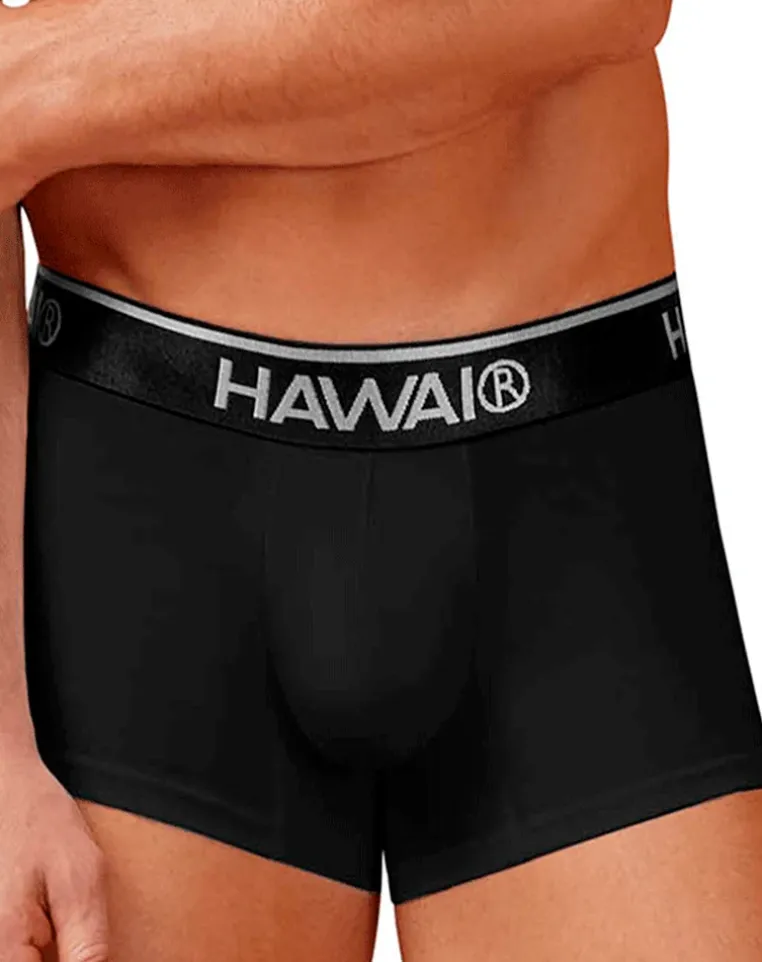 Hawair 4986 Cotton Blend Trunks Black-01