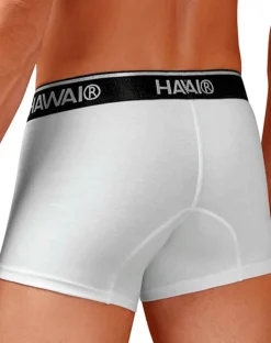 Hawair 4986 Cotton Blend Trunks White-01
