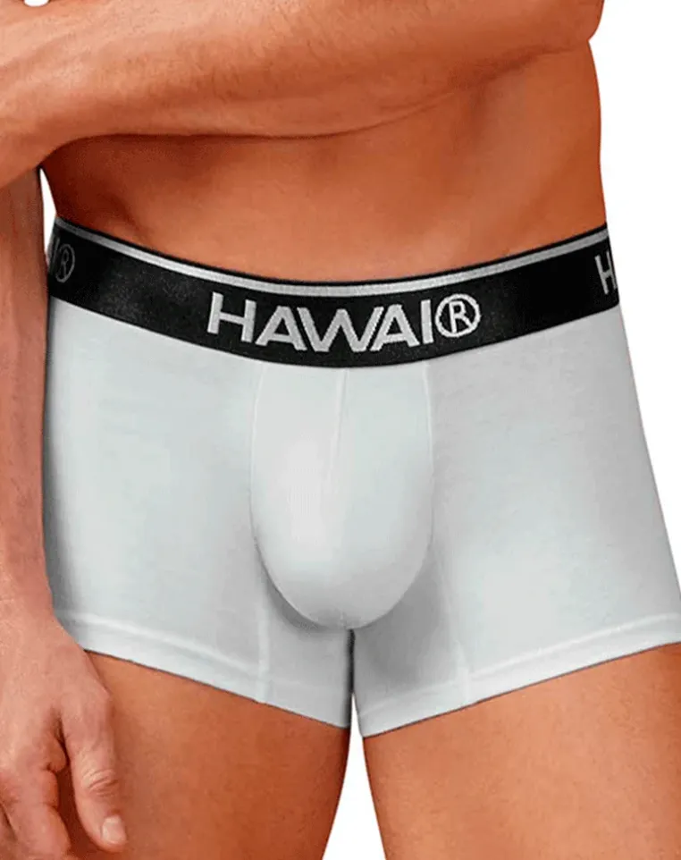 Hawair 4986 Cotton Blend Trunks White-01