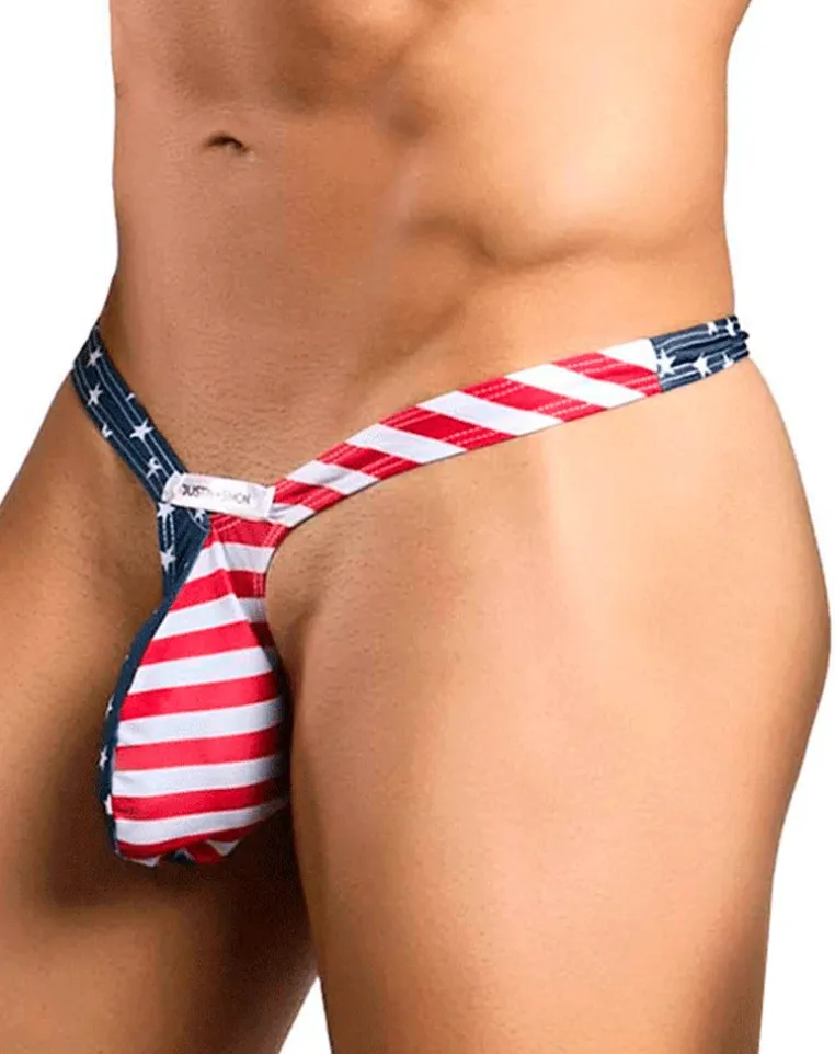 Justin+simon Xsjbu02 Bulge Thongs Usa Flag