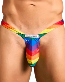 Justin+simon Xsjbu02 Bulge Thongs Pride Flag
