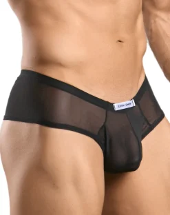 Justin+simon Xsj22 Cheek Briefs Black Mesh