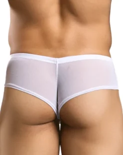 Justin+simon Xsj22 Cheek Briefs White Mesh