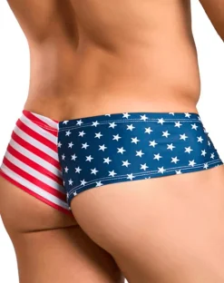 Justin+simon Xsj22 Cheek Briefs Usa Flag