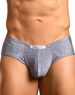 Justin+simon Xsj22 Cheek Briefs Lurex Gray