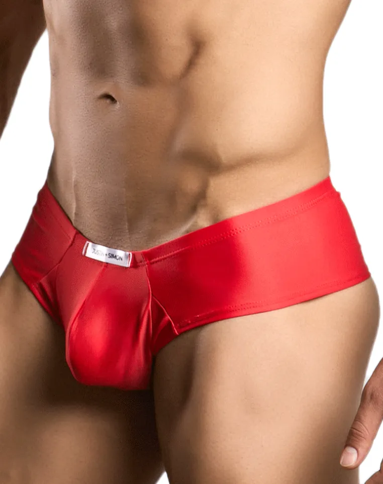 Justin+simon Xsj22 Cheek Briefs Red