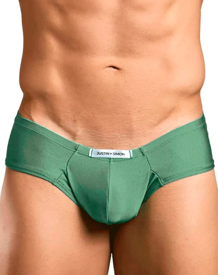 Justin+simon Xsj22 Cheek Briefs New Green