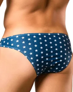 Justin+simon Xsj01 Classic Silky Bikini Usa Flag