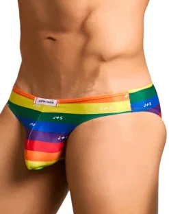 Justin+simon Xsj01 Classic Silky Bikini Pride Flag