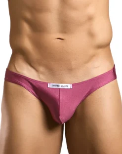Justin+simon Xsj01 Classic Silky Bikini Wine