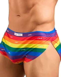 Justin+simon Xsj09 Running Shorts Pride Flag