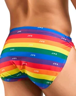 Justin+simon Xsj09 Running Shorts Pride Flag
