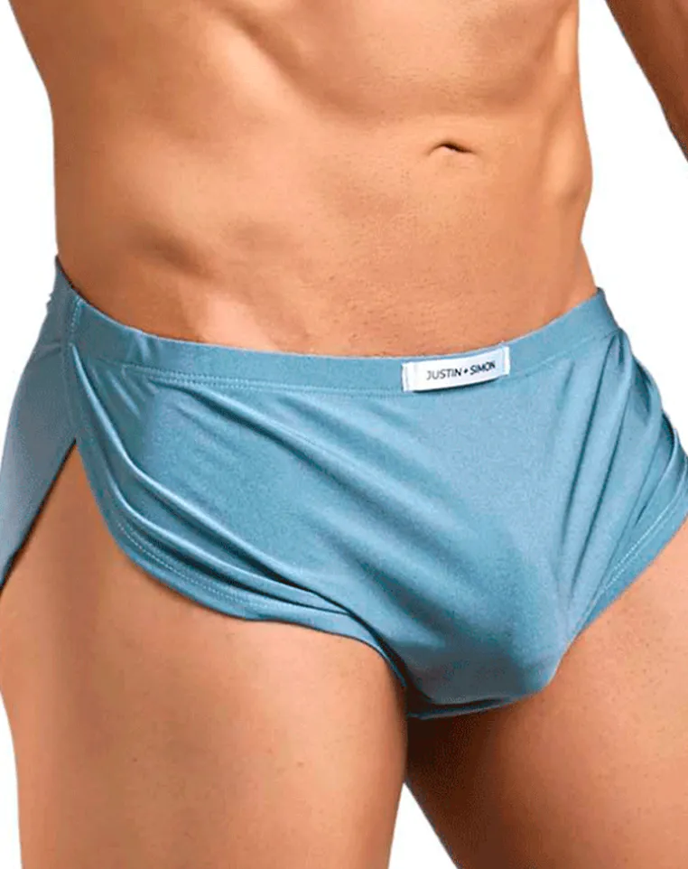 Justin+simon Xsj09 Running Shorts Metal Green
