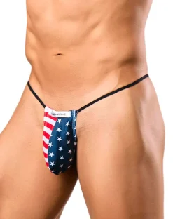 Justin+simon Xsj02 Silky G-string Bulge Usa Flag