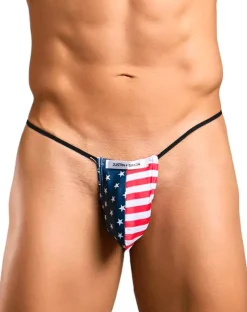 Justin+simon Xsj02 Silky G-string Bulge Usa Flag