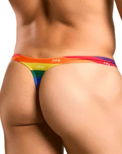 Justin+simon Xsj03 Silky Sexy Thongs Pride Flag