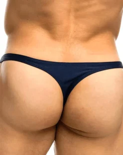 Justin+simon Xsj03 Silky Sexy Thongs Navy