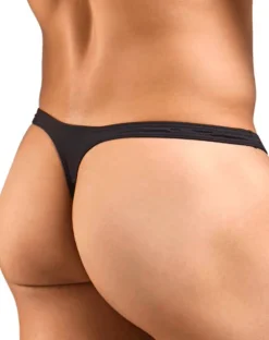 Justin+simon Xsj03 Silky Sexy Thongs Peach Black