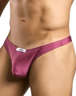 Justin+simon Xsj03 Silky Sexy Thongs Wine