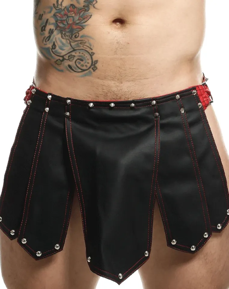 Malebasics Dmbl10 Dngeon Roman Skirt Black-red