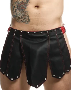 Malebasics Dmbl10 Dngeon Roman Skirt Black-red