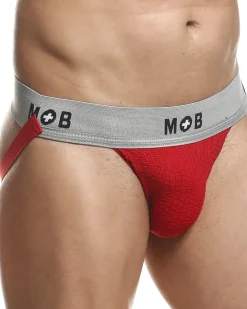 Malebasics Mbl107 Classic Fetish Jock 3 Inches Jockstrap Red