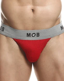 Malebasics Mbl107 Classic Fetish Jock 3 Inches Jockstrap Red