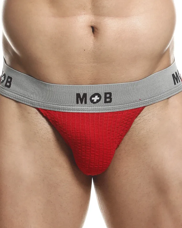Malebasics Mbl107 Classic Fetish Jock 3 Inches Jockstrap Red