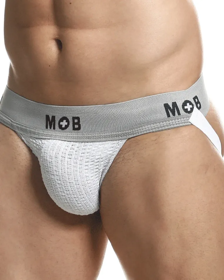 Malebasics Mbl107 Classic Fetish Jock 3 Inches Jockstrap White