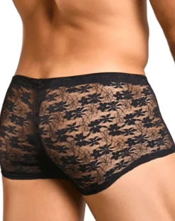 Malebasics Mbl84 Classic Pouch Trunks Black Lace