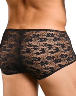 Malebasics Mbl83 Loop Cheeky Trunks Black Lace