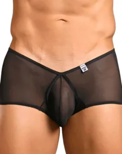 Malebasics Mbl83 Loop Cheeky Trunks Black Mesh