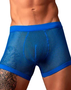 Male Power 152-11c Fishnet 2 Pouch Short Royal