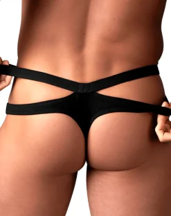 Male Power 237-308 Eco Cozy Cutout Thong Black