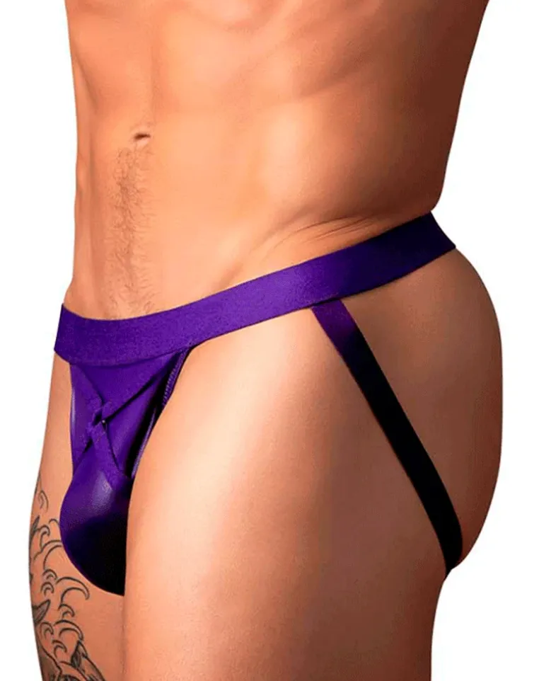 Male Power 350-302 Eggplant Crossover Jock Plum