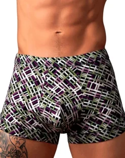 Male Power 148-303 Gridlocked Strappy Back Short Printed