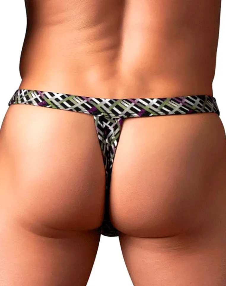 Male Power 419-303 Gridlocked Thong Straps-rings Printed