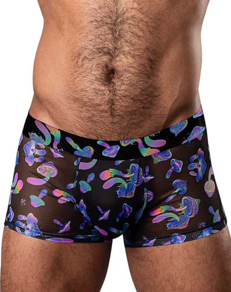 Male Power 145-294 Hazy Dayz Pouch Short Mushrooms