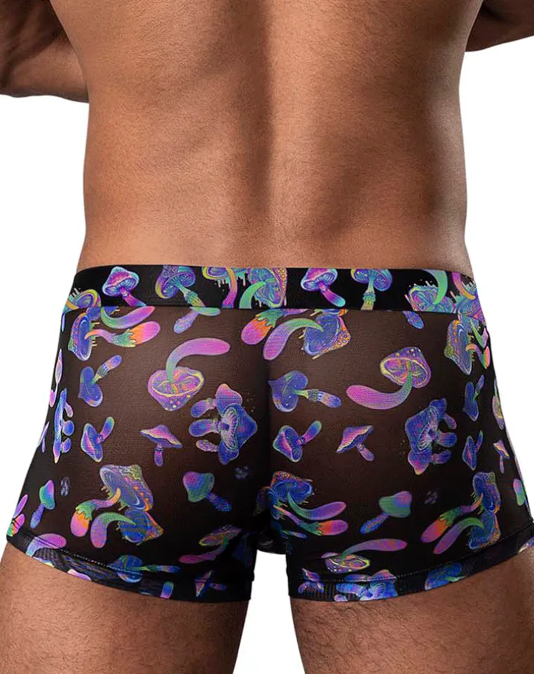 Male Power 145-294 Hazy Dayz Pouch Short Mushrooms