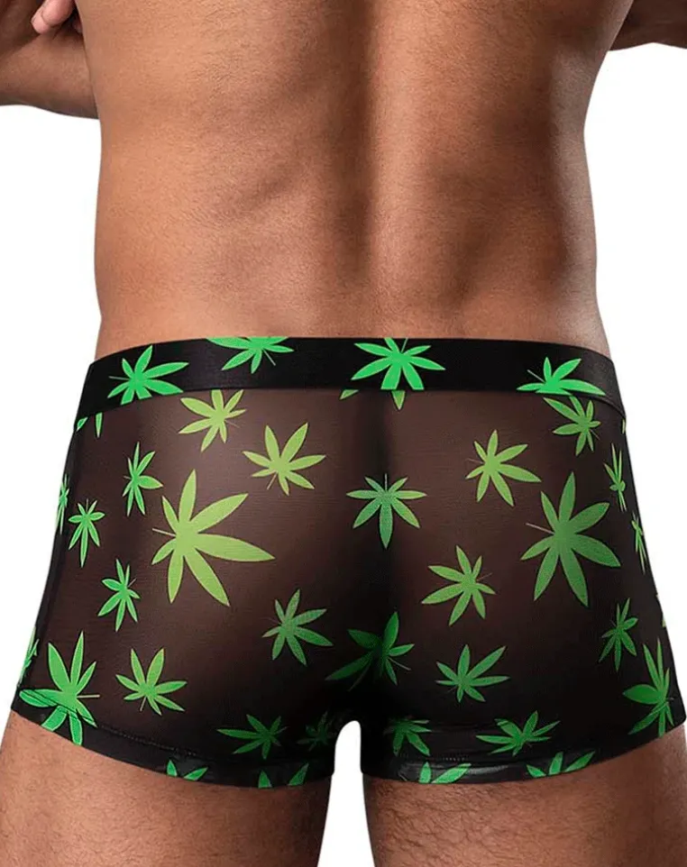Male Power 145-294 Hazy Dayz Pouch Short Pot Leaf