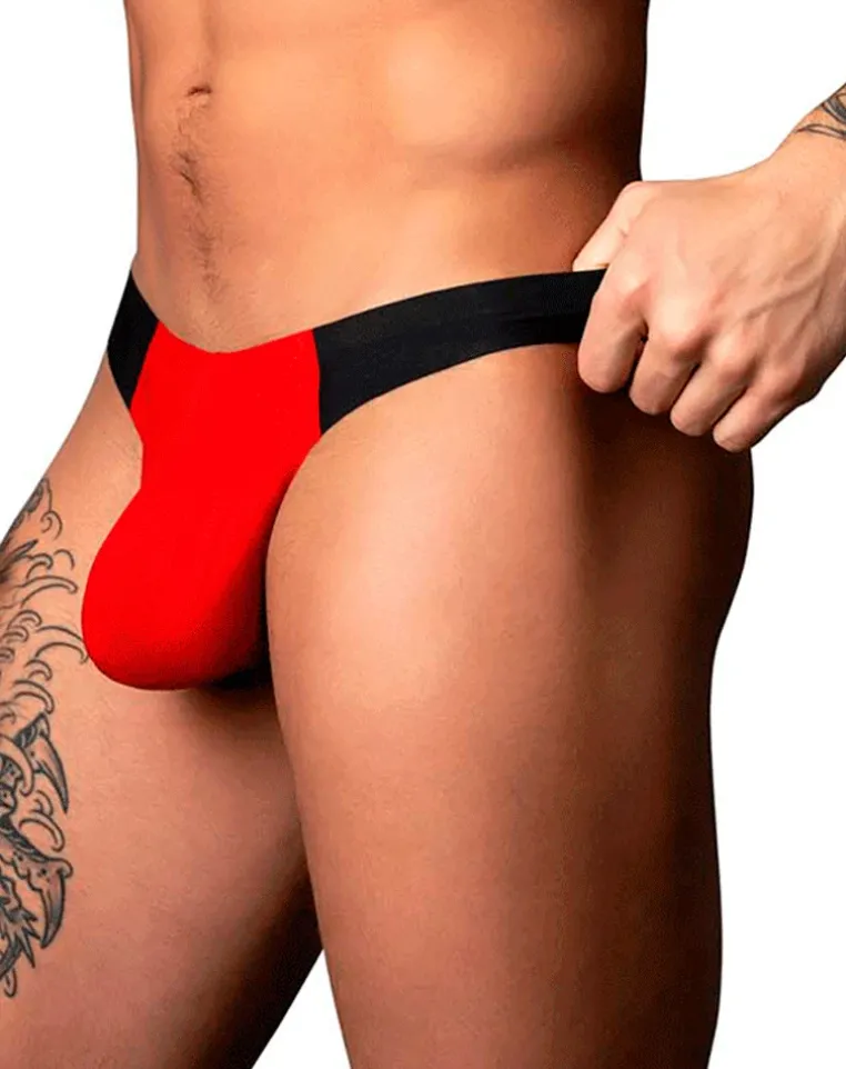 Male Power 442-300 Hot Mesh Bong Thong Black-red