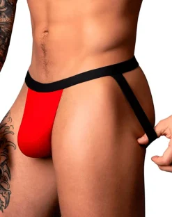 Male Power 349-300 Hot Mesh Jock Black-red
