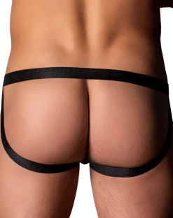 Male Power 386-291 Love Star Jock With Ring Black