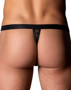 Male Power 416-291 Love Star Thong With Ring Black