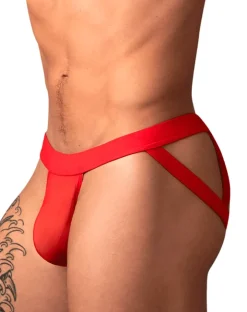 Male Power 352-307 Mesh 2 Strappy Ring Jock Red