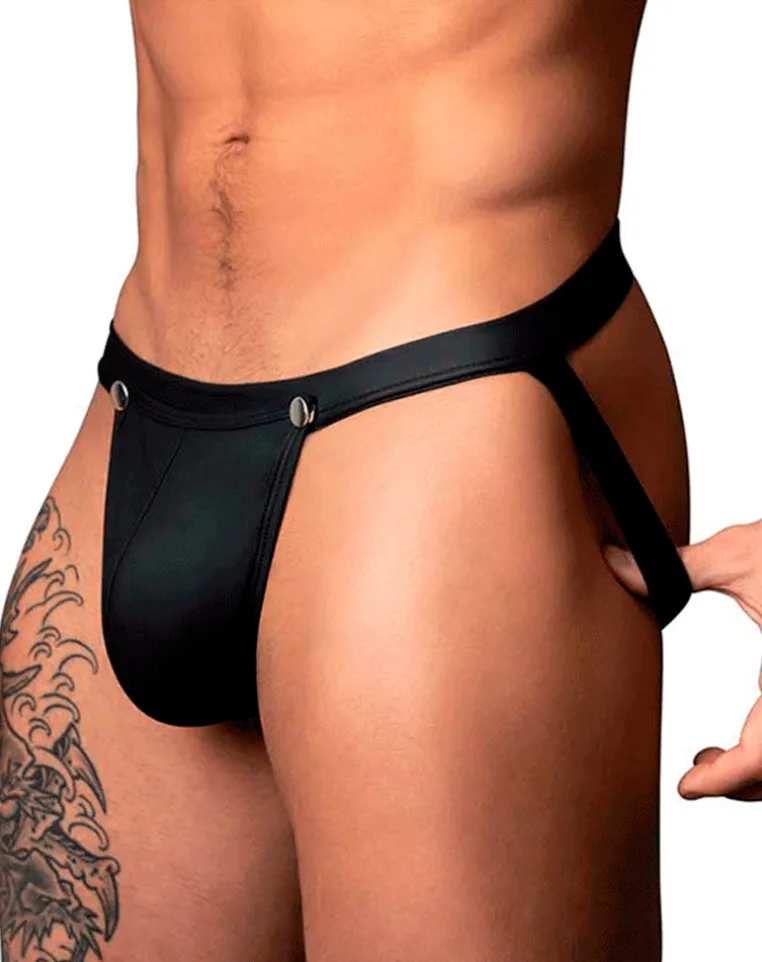 Male Power 346-298 Oh Snap Snap Off Jock Black