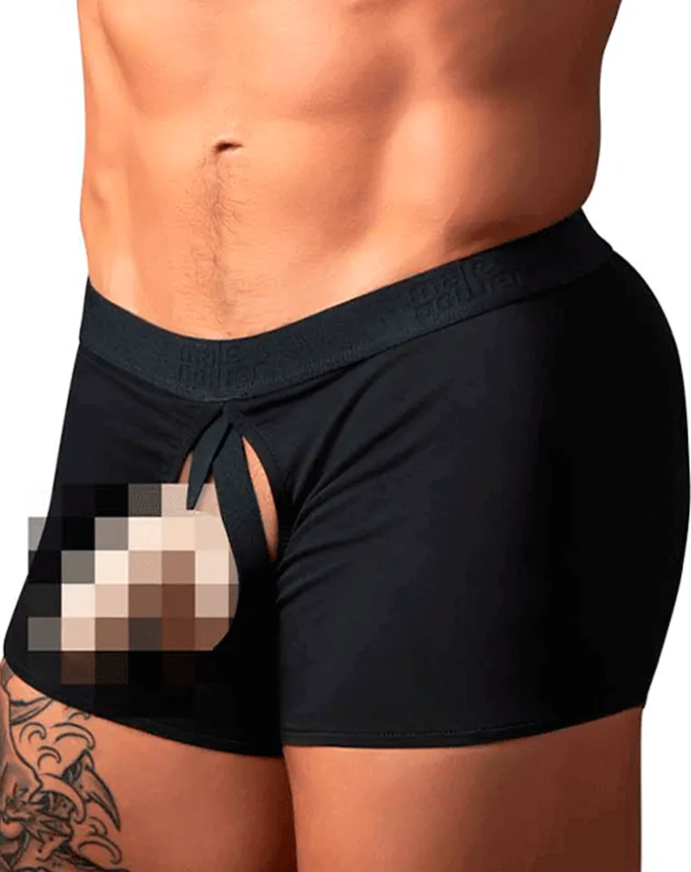Male Power 162-304 Open Ended Moonshine Short Black